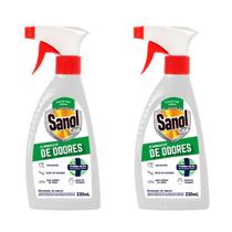 Kit com 2 sanol a7 eliminador de odores 330ml
