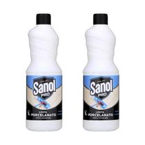 Kit com 2 sanol pro limpa porcelanato 1l