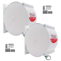 Kit com 2 Seca Facil Varal Recolhivel Retratil 30 Metros Trevisan