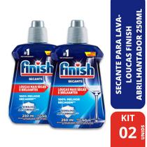 Kit Com 2 Secantes Abrilhantador Lava-Louças Finish 250ml