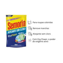 Kit com 2 semorin alvejante sem cloro tradicional 900ml Kit com 2 semorin alvejante sem cloro tradicional 900ml