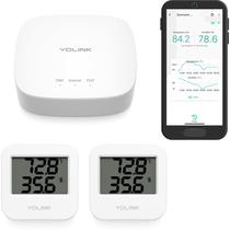 Kit com 2 Sensores Inteligentes de Temperatura e Umidade YoLink com Hub Kit com 2 Sensores Inteligentes de Temperatura e Umidade YoLink com Hub