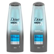 Kit Com 2 Shampoo 400ml Dove Men Care Fortificante Alivio Refrescante