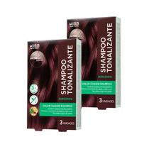 Kit com 2 Shampoos Tonalizante Color Change Borgonha - Kiss New York