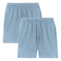 Kit com 2 Short De Pijama Bermuda Básica Lisa Masculina Slim Fitness Kit com 2 Short De Pijama Bermuda Básica Lisa Masculina Slim Fitness