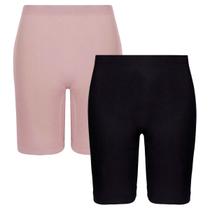 Kit Com 2 Shorts Feminino Básico Sem Costura Loba Flexível Lupo