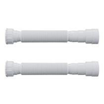 Kit com 2 Sifão Universal Extensivo Branco 70cm para Cozinha, Banheiro, Tanque etc. - Blukit