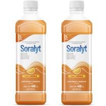 Kit com 2 Soralyt Reidratante Líquido 450ml Minerais e Carboidratos, Sabor Laranja Sobral
