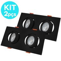 Kit Com 2 Spot De Embutir Easy Led Duplo 2X5W 400Lm Bivolt