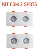 Kit Com 2 Spot Emb Easy Led Duplo 2x5w 6500k Luz Branco Frio