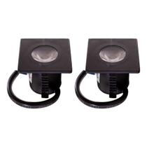 kit com 2 spots quadrados 3000K OPUS ECO Preto ST1355