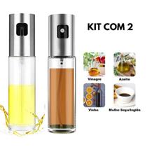 Kit Com 2 Spray Pulverizador Borrifador Azeite Vinagre em Vidro 100ML Kit Com 2 Spray Pulverizador Borrifador Azeite Vinagre em Vidro 100ML