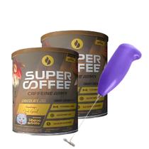 Kit com 2 super coffee 3.0 lingua de gato 220g - cafeine army + mini mixer