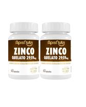 KIT COM 2 Suplemento Mineral de Zinco 280mg 60 Cáps - ApisNutri