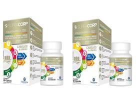 Kit com 2 Suplemento Supracorp Cabelos & Unhas 60 Cápsulas Kit com 2 Suplemento Supracorp Cabelos & Unhas 60 Cápsulas