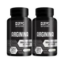 Kit com 2 Suplementos Alimentares de Arginina 120 Capsulas 500mg Duom