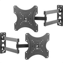 Kit Com 2 Suporte De Parede Para TV Articulado 10" á 55" Polegada Retrátil Compativel Smart Tv - Eletromassa