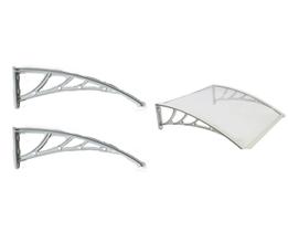 Kit Com 2 Suporte Para Toldo Policarbonato Universal Mão Francesa Abs 60cm