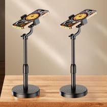 Kit Com 2 Suporte Tripé Para Mesa Com Mini Pedestal Ajustável 360 Ideal Para Gravação De Vídeos