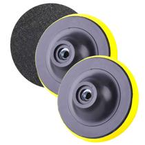 Kit com 2 Suportes Boina para Disco 150mm 6 Pol com tiras autocolantes Rosca M14 Kit com 2 Suportes Boina para Disco 150mm 6 Pol com tiras autocolantes Rosca M14