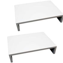 Kit Com 2 Suportes Para Monitor e LCD 30 x 20 cm 8,5 cm Alt