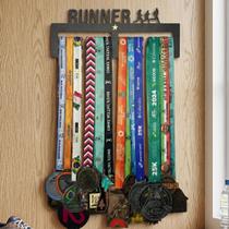 Kit com 2 Suportes Quadro Porta Medalhas MDF Expositor para 36 Medalhas Bike Corrida Ciclismo