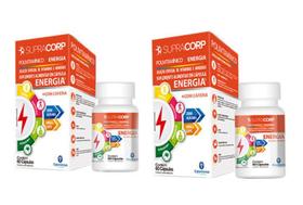Kit com 2 Supracorp Energia Polivitamínico 60 Cápsulas