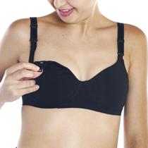 Kit com 2 Sutiã Amamentação Lingerie Mamãe Gestante Com Bojo Flexível Morisco .