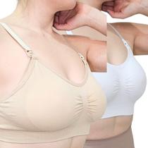 Kit Com 2 Sutiã Amamentação Plus Size Reforçado Gestante Pós Parto Mãe
