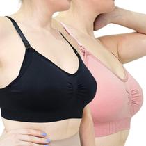 Kit Com 2 Sutiã Amamentação Reforçado Gestante Pós Parto Mãe Kit Com 2 Sutiã Amamentação Reforçado Gestante Pós Parto Mãe