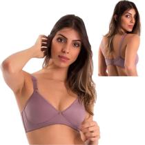 Kit Com 2 Sutiã de Sustentação Reforçado Sem Bojo Duloren 111195 Laterais Largas Plus Size Soutien Sutian