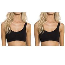 Kit Com 2 Sutiã Top Sustentação Sem Aro e Sem Costura Trifil Tamanho:GCor:Preto