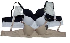Kit com 2 sutiãs 3 fecho,alças reforçadas, em poliamida