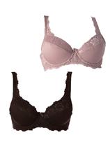 Kit com 2 Sutiãs com Aro e Bojo Iridien Demillus 65204 Taça B Cores Coloridas Kit com 2 Sutiãs com Aro e Bojo Iridien Demillus 65204 Taça B Cores Coloridas