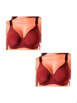 Kit com 2 Sutiãs com Aro e sem Bojo Support Control Demillus 64905 Taça C