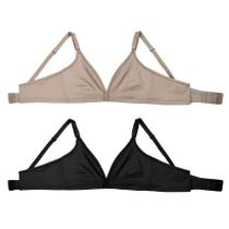 Kit com 2 sutiãs microfibra sem bojo e sem aro Ref.: 40770