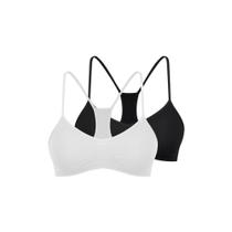 Kit com 2 Sutiãs Sem Costura Trifil C01155/1155 Nadador - Preto/Branco