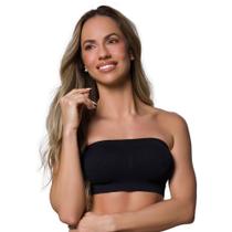 Kit Com 2 Sutiãs Top Básico Adulto Selene Modelo Sem Bojo Com Alças Reguláveis