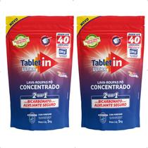 Kit com 2 Tabletin Ultra Lava-Roupas Concentrado bicarbonato