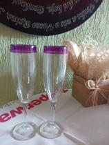 Kit com 2 Taças Allegra Borda Lilás 500 ml Tupperware