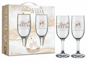 Kit com 2 Taças Gallant - Boas Festas - Brasfoot