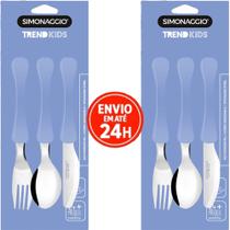 Kit Com 2 Talher Infantil Minnie Rosa Inox Simonaggio Disney Garfo e Faca Kit Com 2 Talher Infantil Minnie Rosa Inox Simonaggio Disney Garfo e Faca