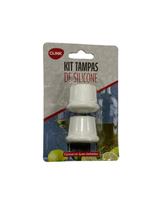Kit Com 2 Tampas De Silicone Para Garrafas Universal Vinho Cerveja CK2760