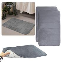 Kit Com 2 Tapetes Soft para Banheiro Antiderrapante 40x60cm Macio
