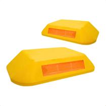 KIT com 2 Tartarugas Sinalizadoras Viárias com Refletivo Bidirecional para Segurança e Controle no Trânsito