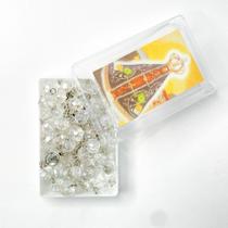 Kit com 2 Terços de miçanga hexagonal de Nossa Senhora Aparecida prata - Filó Modas