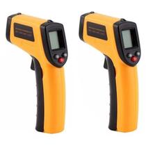 kit com 2 Termometros Laser Industrial 2 unid Infravermelho Digital