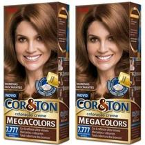Kit Com 2 Tinta Cor&Ton Louro Marrom Intenso Mini Kit 7.777
