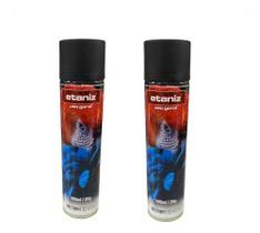 Kit Com 2 Tintas Spray Preto Fosco Etaniz 400ml