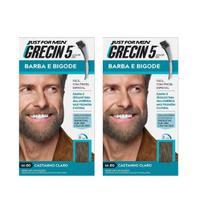 KIT com 2 Tintura Grecin Barba e Bigode M-80 Castanho Claro KIT com 2 Tintura Grecin Barba e Bigode M-80 Castanho Claro